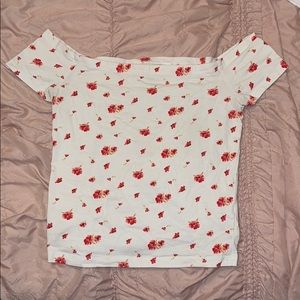 Pacsun pink flower crop top